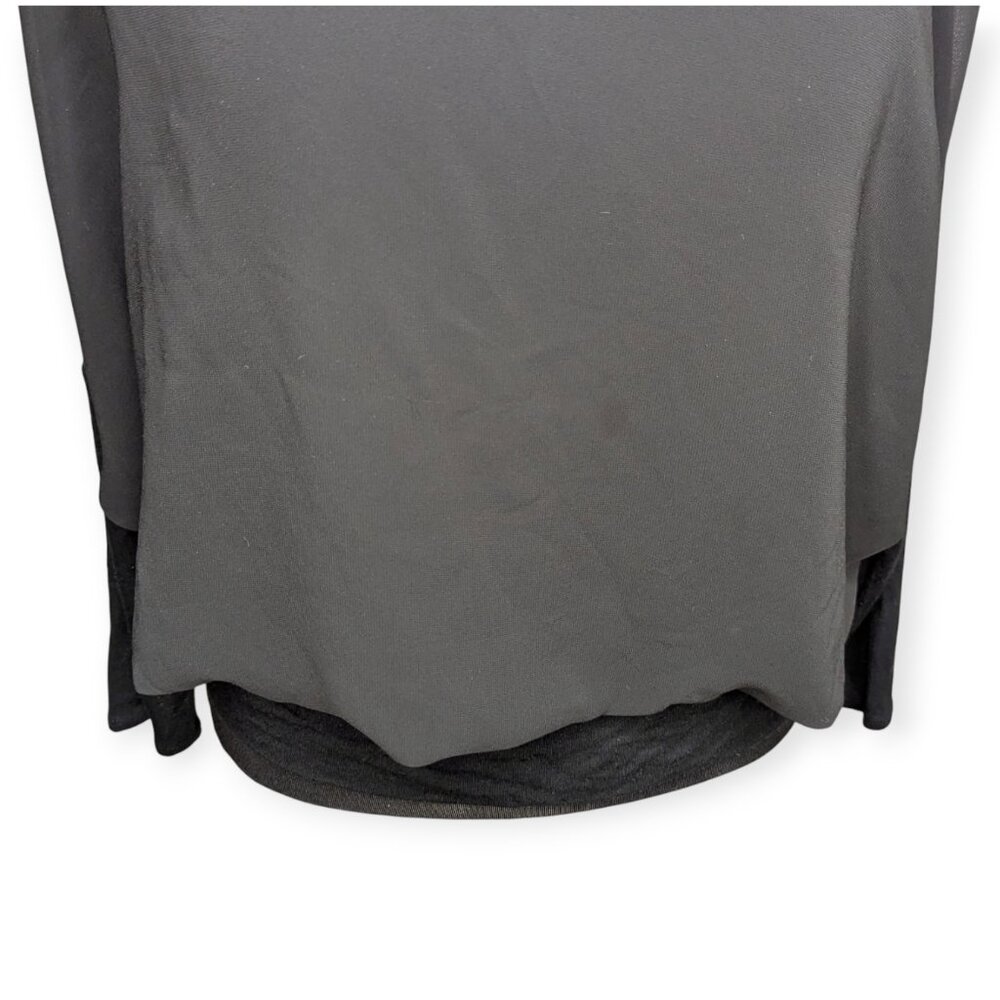 Joseph A Chic Black Cape Long Sleeve Pullover Blouse Size Large - Picture 3 of 14